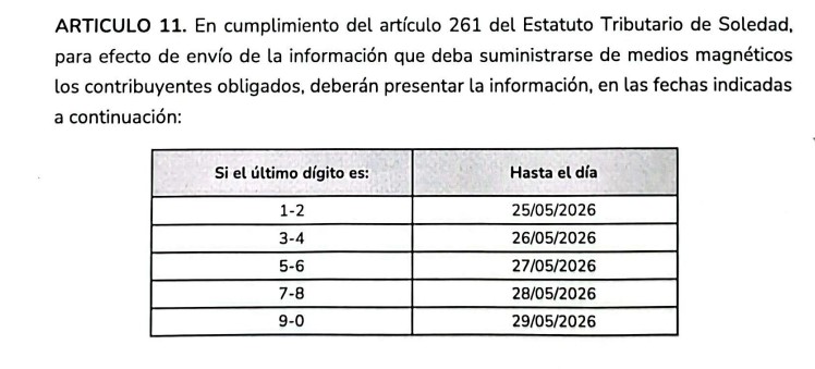 MEDIOS MAGNETICOS SOLEDAD 2026